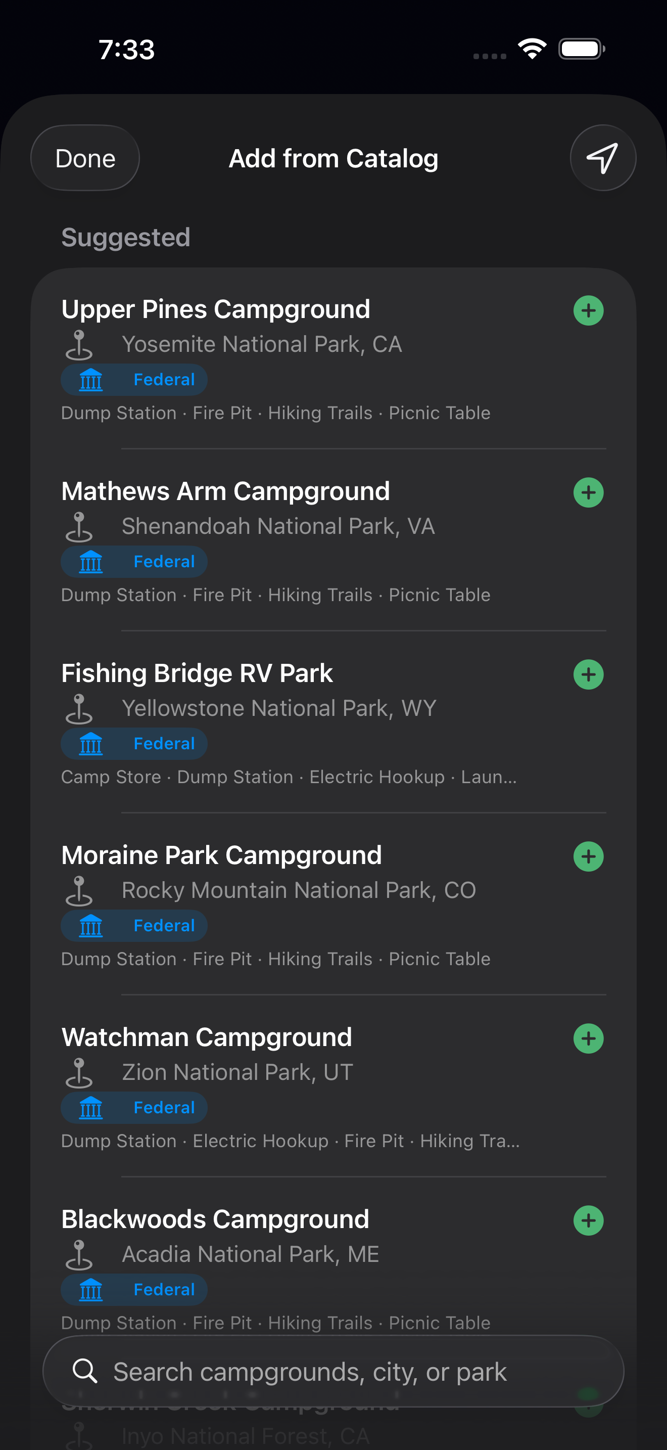 Offline catalog